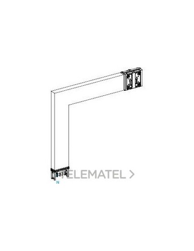 CODO ABAJO SEGMENTO A B 400A ALUMINIO