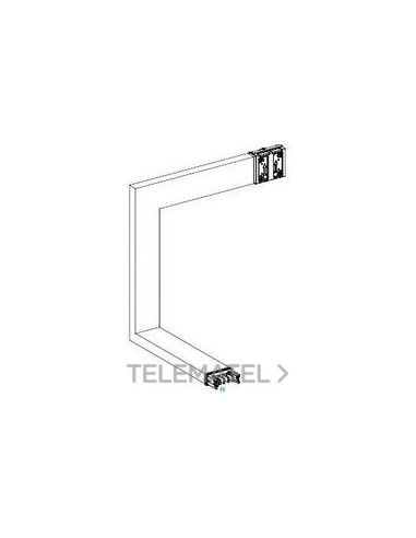 CODO ABAJO/IZQUIERDA A B C 250A ALUMINIO