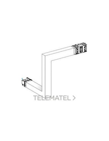 CODO ABAJO/DERECHA A B C 630A ALUMINIO