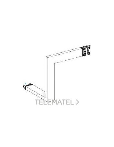 CODO ABAJO/DERECHA A B C 400A ALUMINIO