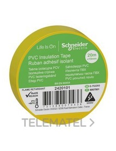 CINTA AISLANTE 19mmx20m AMARILLA