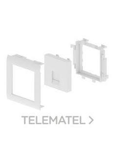 PLACA PLANA 93 1RJ45 U24X 65mm BLANCO