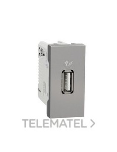 CARGADOR SIMPLE USB 1A 1 MÓDULO ALUMINIO