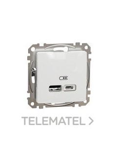 CARGADOR DOBLE USB A+C 2,4A BLANCO
