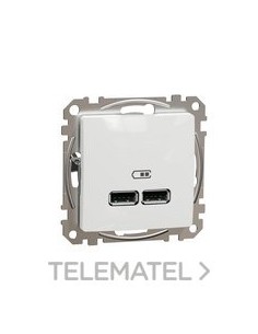 CARGADOR DOBLE USB A+A 2,4A BLANCO