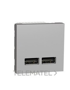 CARGADOR DBL.USB 2,1A 2 MOD.Al