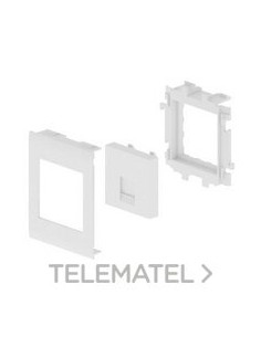 PLACA PLANA 93 1RJ45 U24X 80mm BLANCO