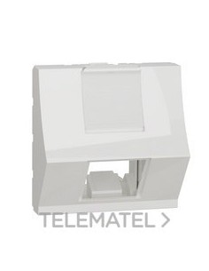 CARÁTULA T.RJ45 INCLIN.2 MOD.BL ACVO.