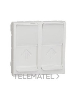 CARÁTULA TOMA RJ45 DOBLE 2 MÓDULOS POLAR