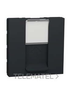 CARÁTULA TOMA RJ45 2 MÓDULOS ANTRACITA