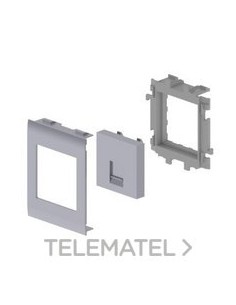 PLACA PLANA 93 1RJ45 80mm U24X ALUMINIO