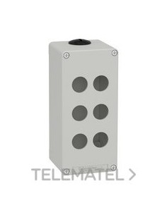 CAJA VACÍA CON 6 ORIFICIOS GRIS