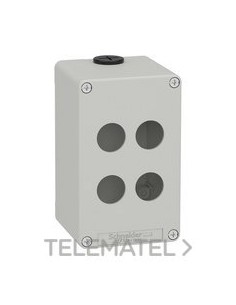 CAJA VACÍA CON 4 ORIFICIOS GRIS