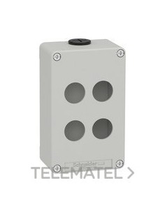 CAJA VACÍA CON 4 ORIFICIOS GRIS