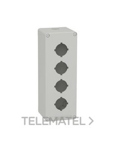 CAJA VACÍA CON 4 ORIFICIOS GRIS