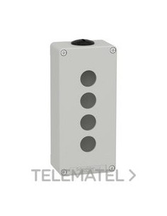 CAJA VACÍA CON 4 ORIFICIOS GRIS