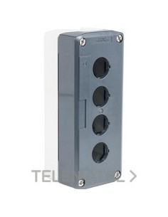 CAJA VACÍA CON 4 TALADROS GRIS ANTRACITA