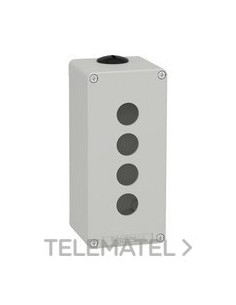 CAJA VACÍA CON 4 ORIFICIOS GRIS