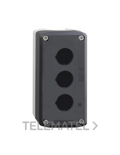 CAJA VACÍA CON 3 TALADROS GRIS ANTRACITA