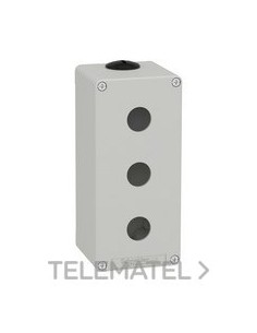 CAJA VACÍA CON 3 ORIFICIOS GRIS