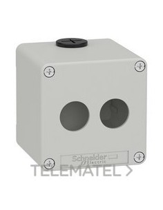 CAJA VACÍA CON 2 ORIFICIOS GRIS