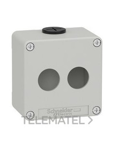 CAJA VACÍA CON 2 ORIFICIOS GRIS