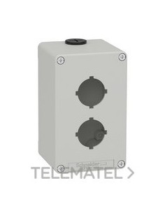 CAJA VACÍA CON 2 ORIFICIOS GRIS