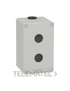 CAJA VACÍA CON 2 ORIFICIOS GRIS