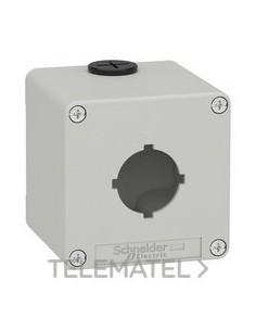 CAJA VACÍA CON 1 ORIFICIO GRIS