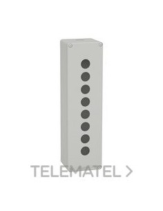 CAJA VACÍA 8 ORIFICIOS GRIS