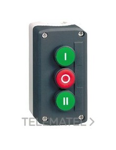 CAJA 3 PULS.VD/RJ/VD I/O/II