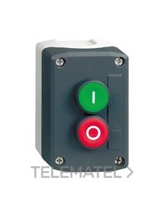 CAJA 2 PULS.RAS./SAL."I/O" VD/RJ