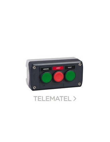 CAJA 3 PULS.VERDE-ROJO-VERDE C/ETIQ.AV