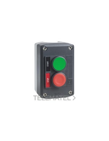 CAJA 2 PULSADORES ETIQUETA VERDE - ROJO