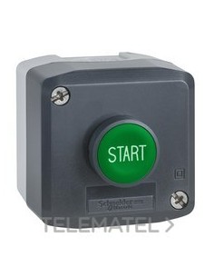 CAJA 1 PULSADOR RASANTE VERDE "START"
