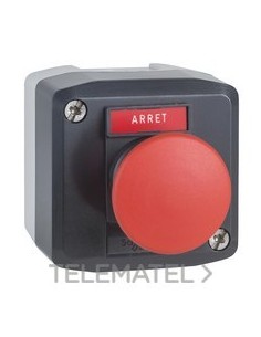CAJA 1 PULS.SETA RTNO.ETIQ."ARRET"