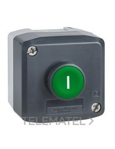CAJA 1 PULSADOR RASANTE VERDE "I"
