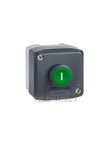 CAJA 1 PULSADOR RASANTE VERDE "I"