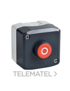 CAJA 1 PULSADOR RASANTE ROJO "O"
