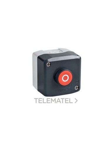 CAJA 1 PULSADOR RASANTE ROJO "O"