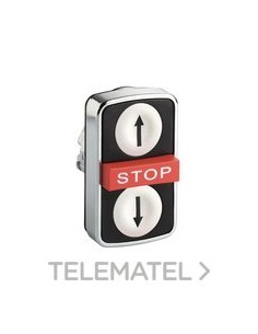 CABEZA PULSADOR TRIPLE BLANCA STOP IP69K