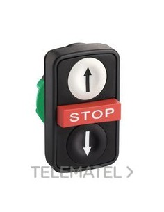 CABEZA PULSADOR TRIPLE BLANCA STOP IP66