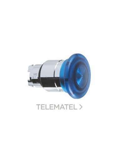 CABEZA PULSADOR SETA LUMINOSO AZUL