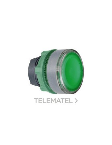 CABEZA PULS.LUMIN.XB5 VD LED GR