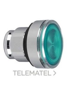 CABEZA PULS.LUMIN.LENTE RND.VD LED