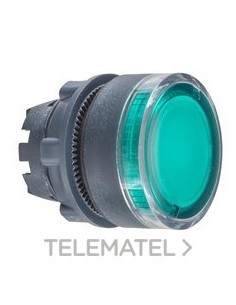 CABEZA PULS.LUMIN.LENTE RND.VD LED