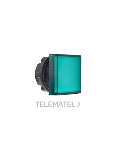 CABEZA PILOTO LED VERDE CUADRADO