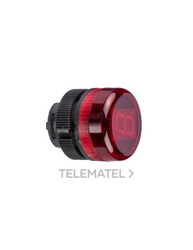 CABEZA DISPLAY DIGITAL DIÁMETRO 22 ROJO