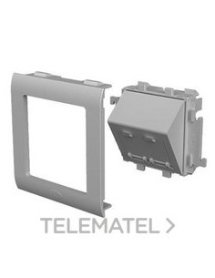 PLACA INCLINADA RJ45 65 U24X ALUMINIO