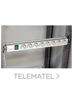 BASE 1U 8 TOMAS + INTERRUPTOR 19P VDE
